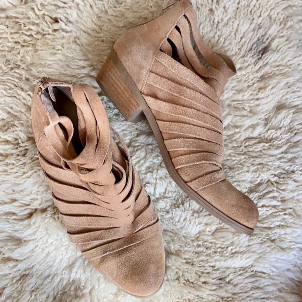 Carlos Santana Bryna Cut Out Suede Ankle Boots